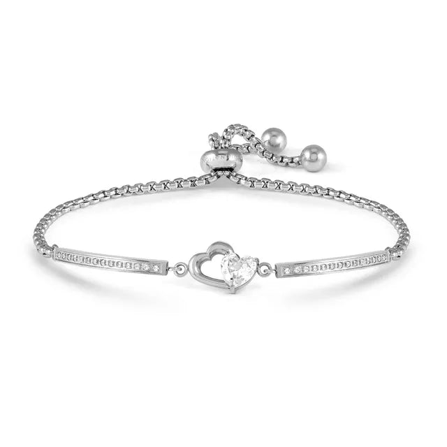Milleluci Two Hearts Bracelet | Silver