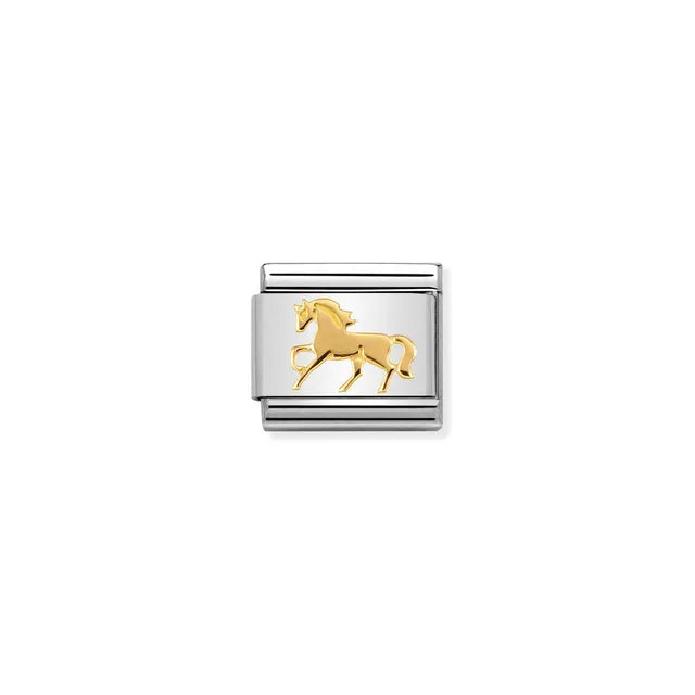Galloping Horse Charm | 18K Gold