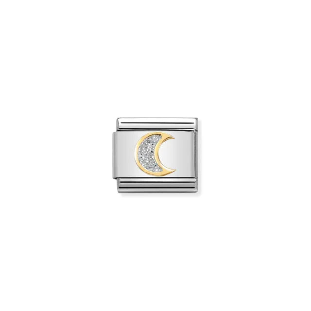 Glitter Moon | 18K & Enamel