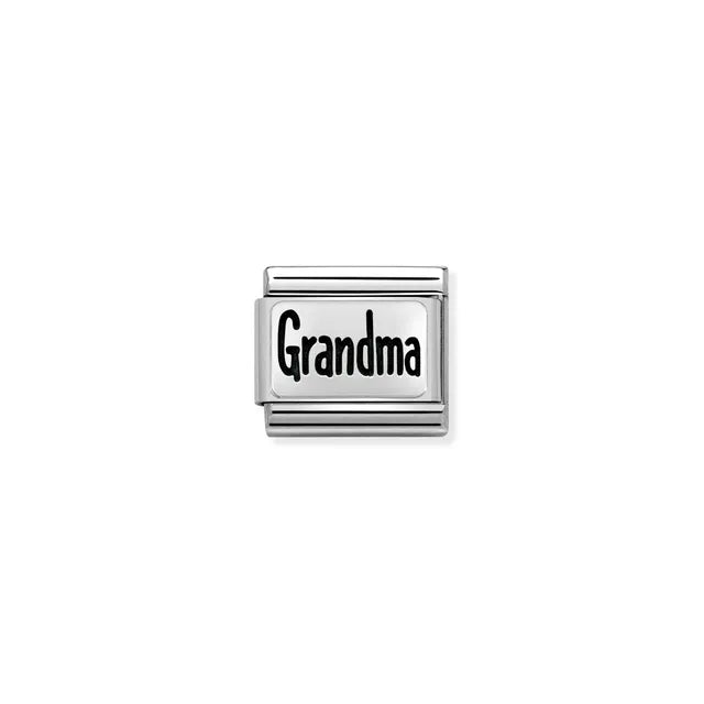 Grandma Oxidised Charm - Silver