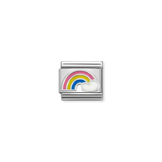 Rainbow with Cloud | Silver & Enamel