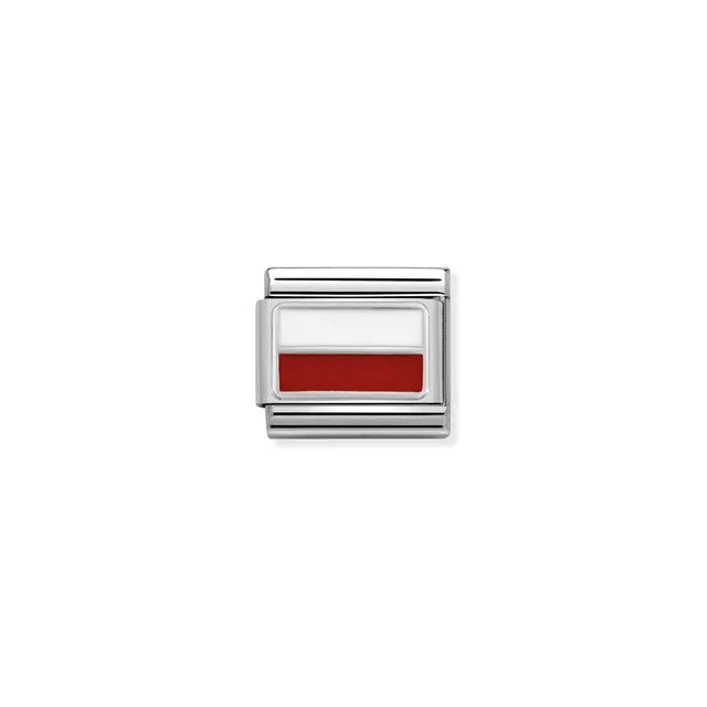Poland Flag - Silver and enamel