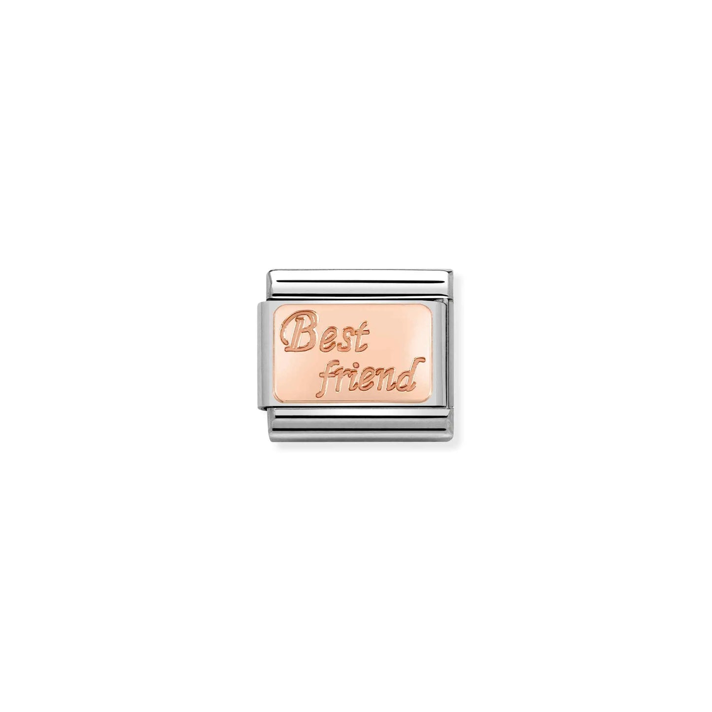 Best Friend Engraved Charm in 9k Rose Gold