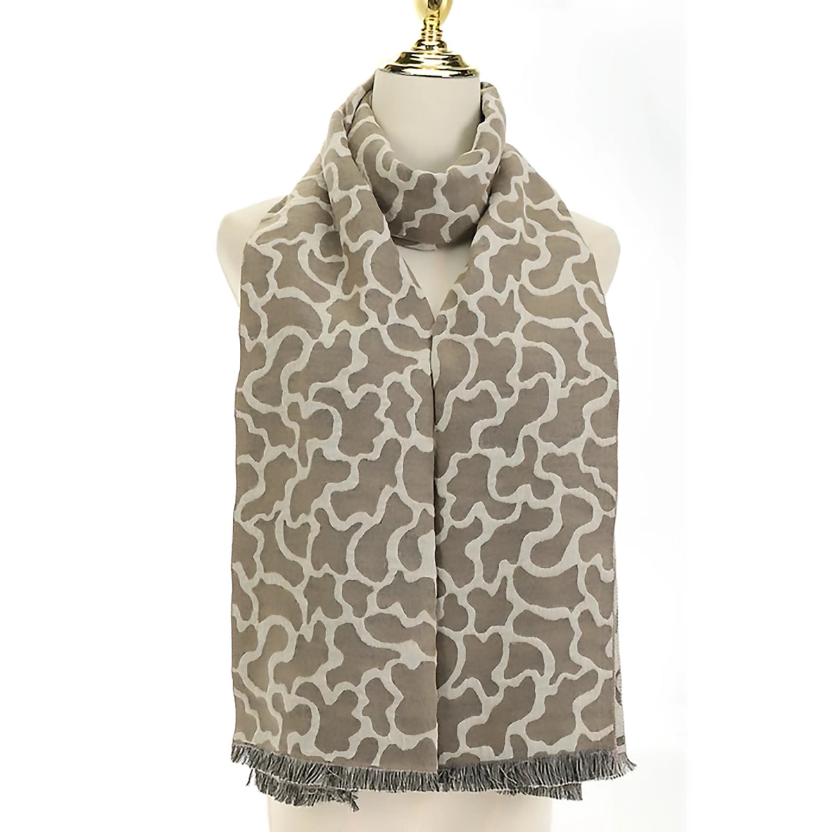 Abstract Print Scarf | Linen