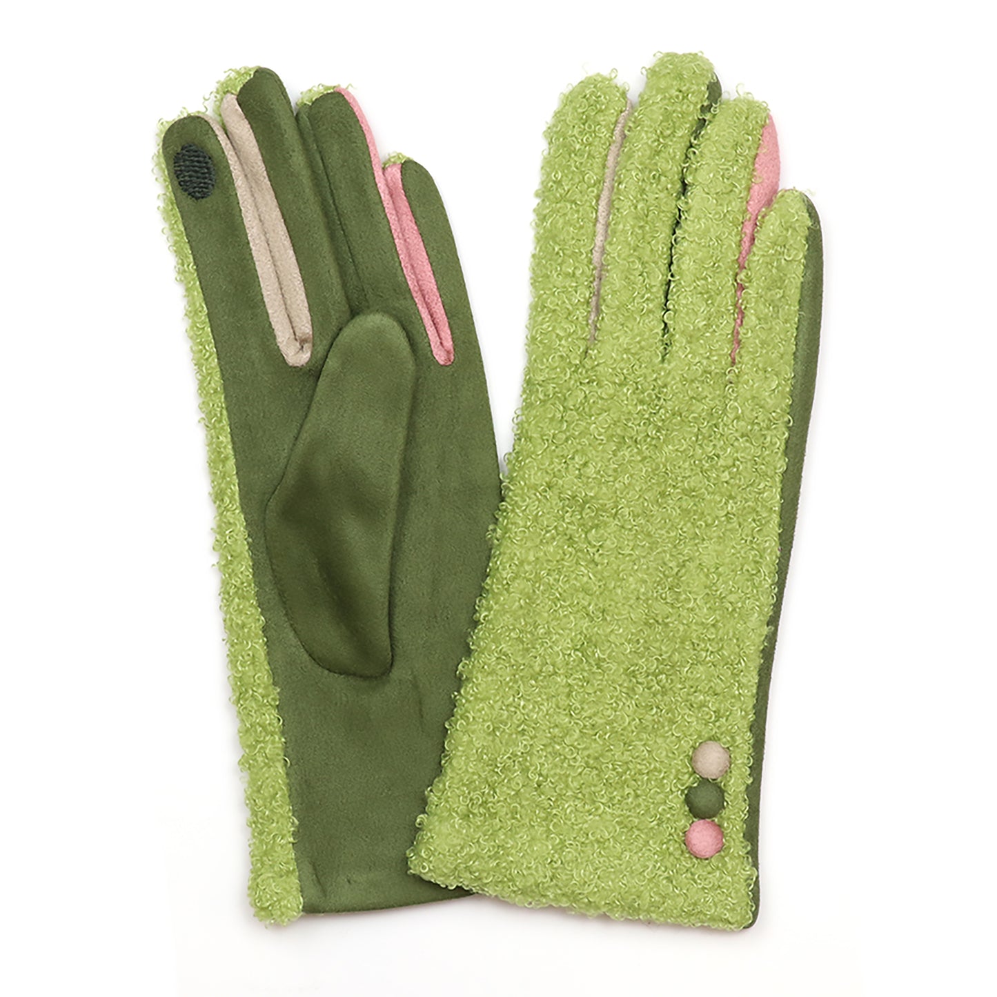 Bergen Boucle Gloves | Green