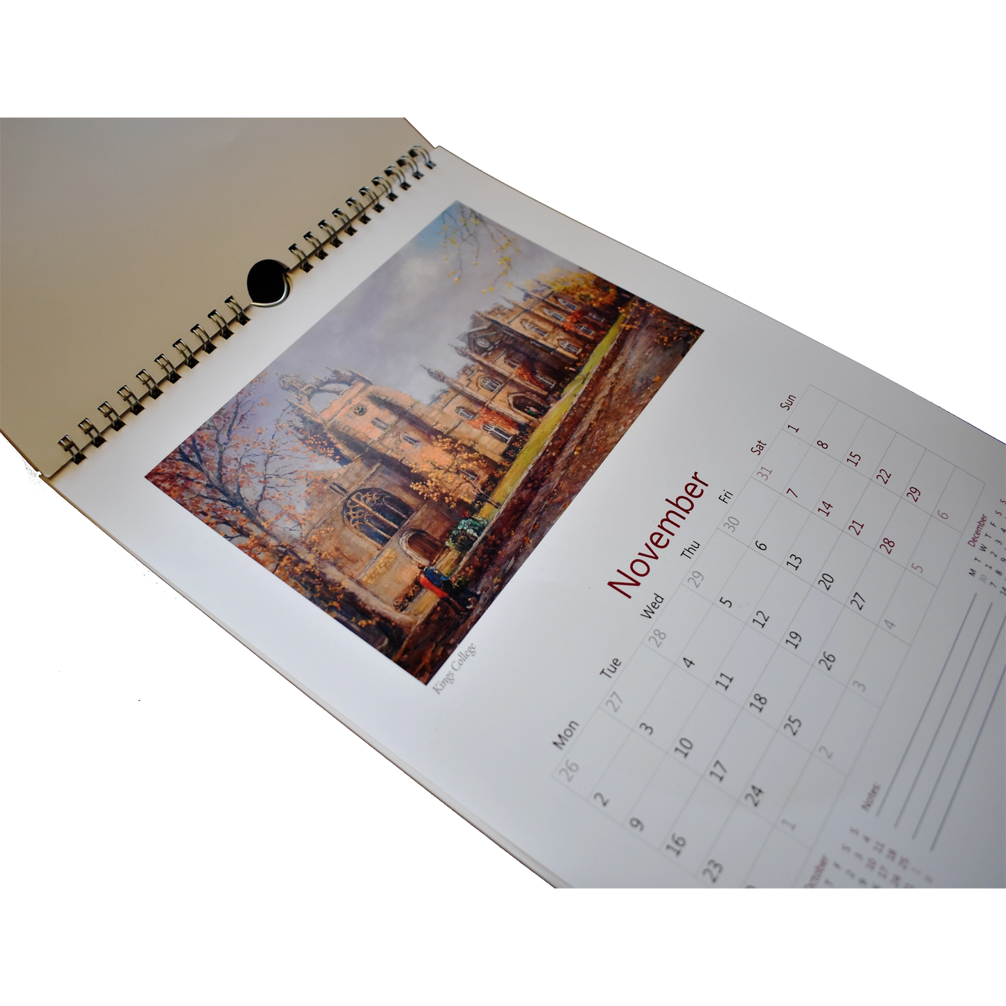 2026 calendar featuring artwork by Howard Butterworth from his gallery - November