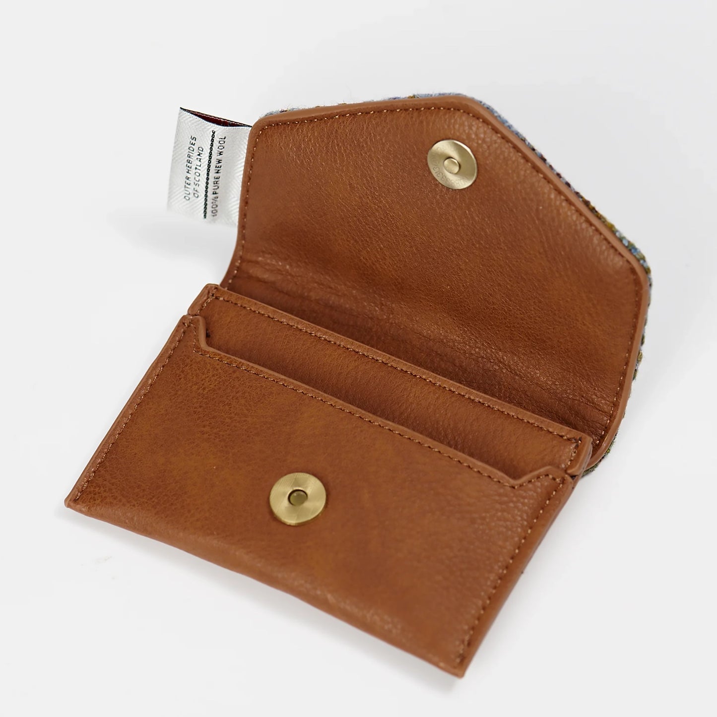 Tartan Card Wallet | Chestnut & Blue