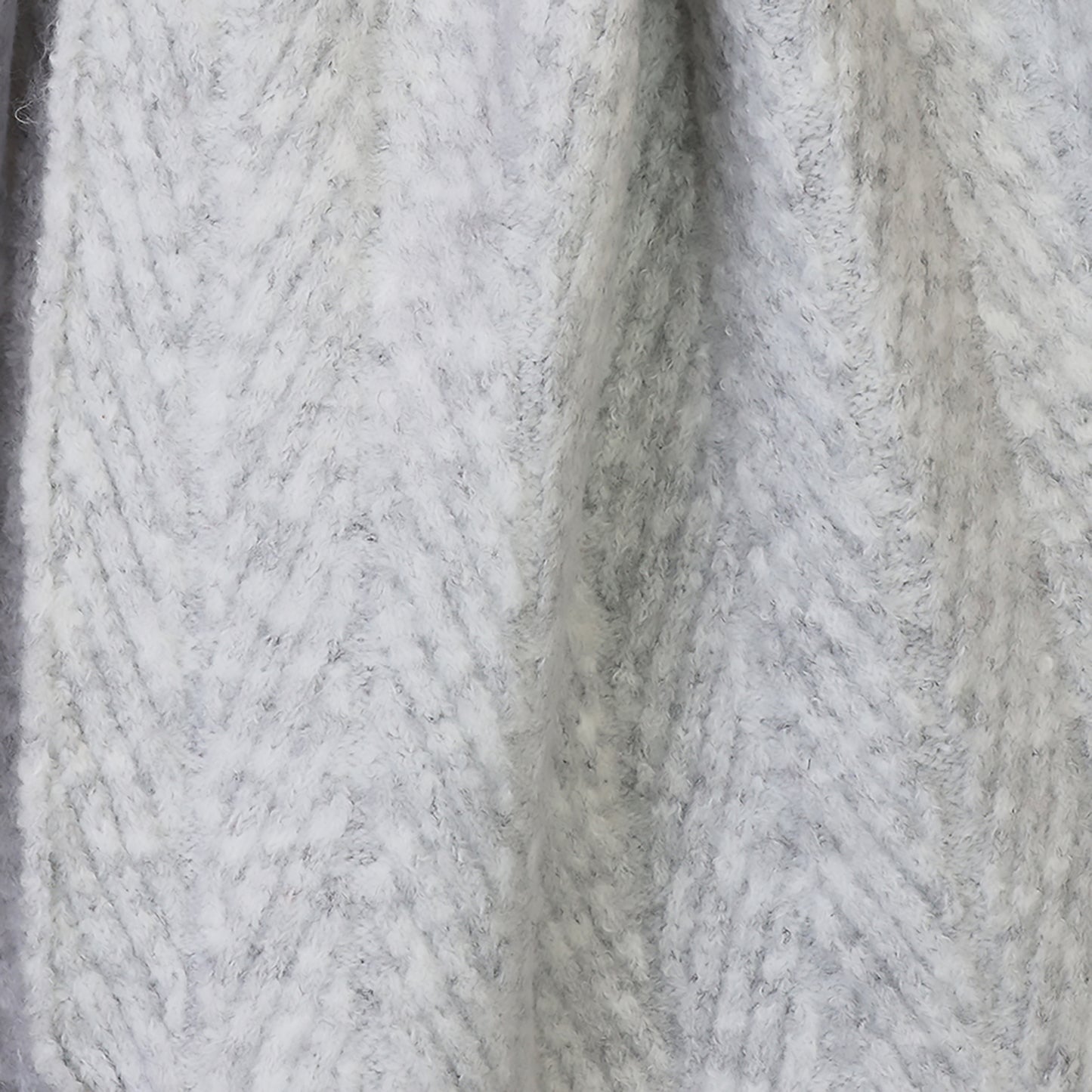 Charlotte Herringbone Scarf | Grey Marl