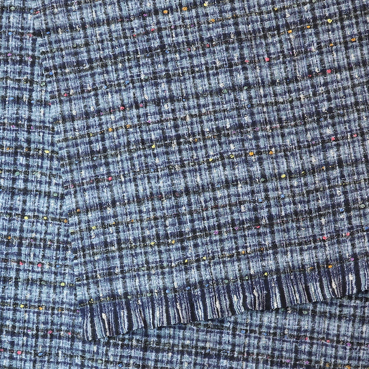 Chelsea Check Weave Scarf | Navy