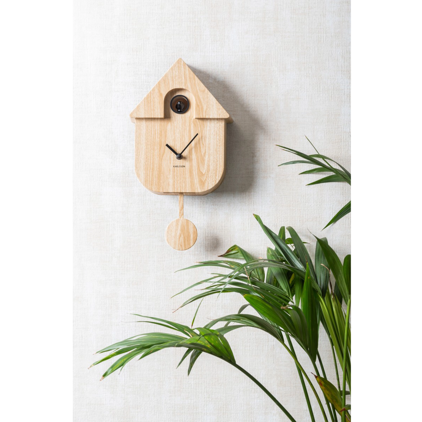 A light wood effect cuckoo wall clock lifestyle