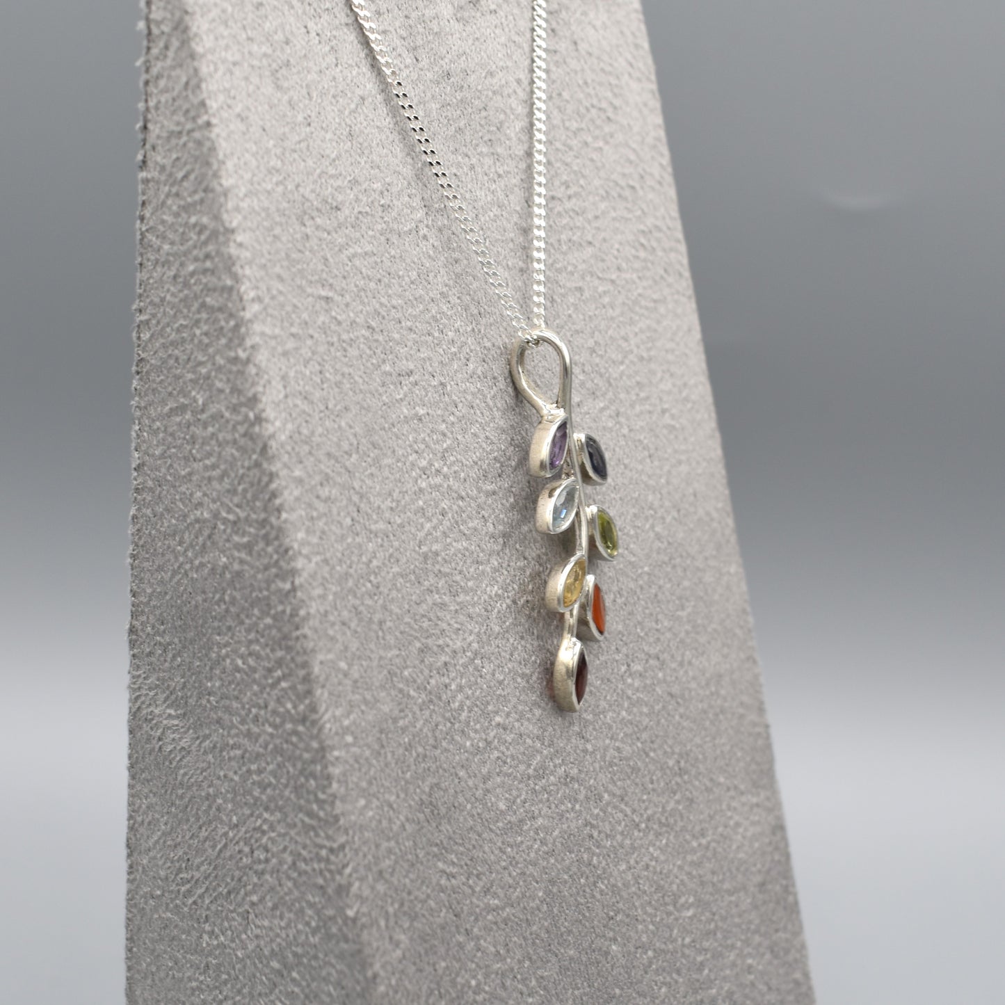 Faceted Multicolour Sprig Design Pendant