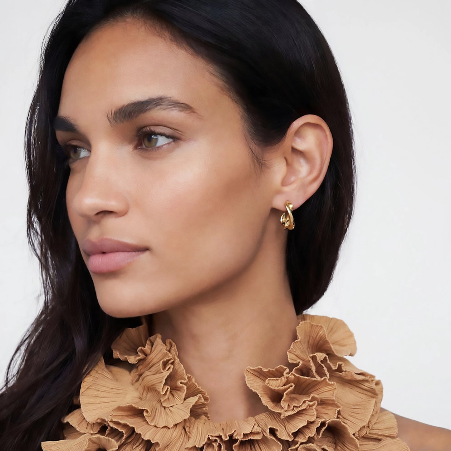 Foglia Piccolo Gold Hoop | Earrings