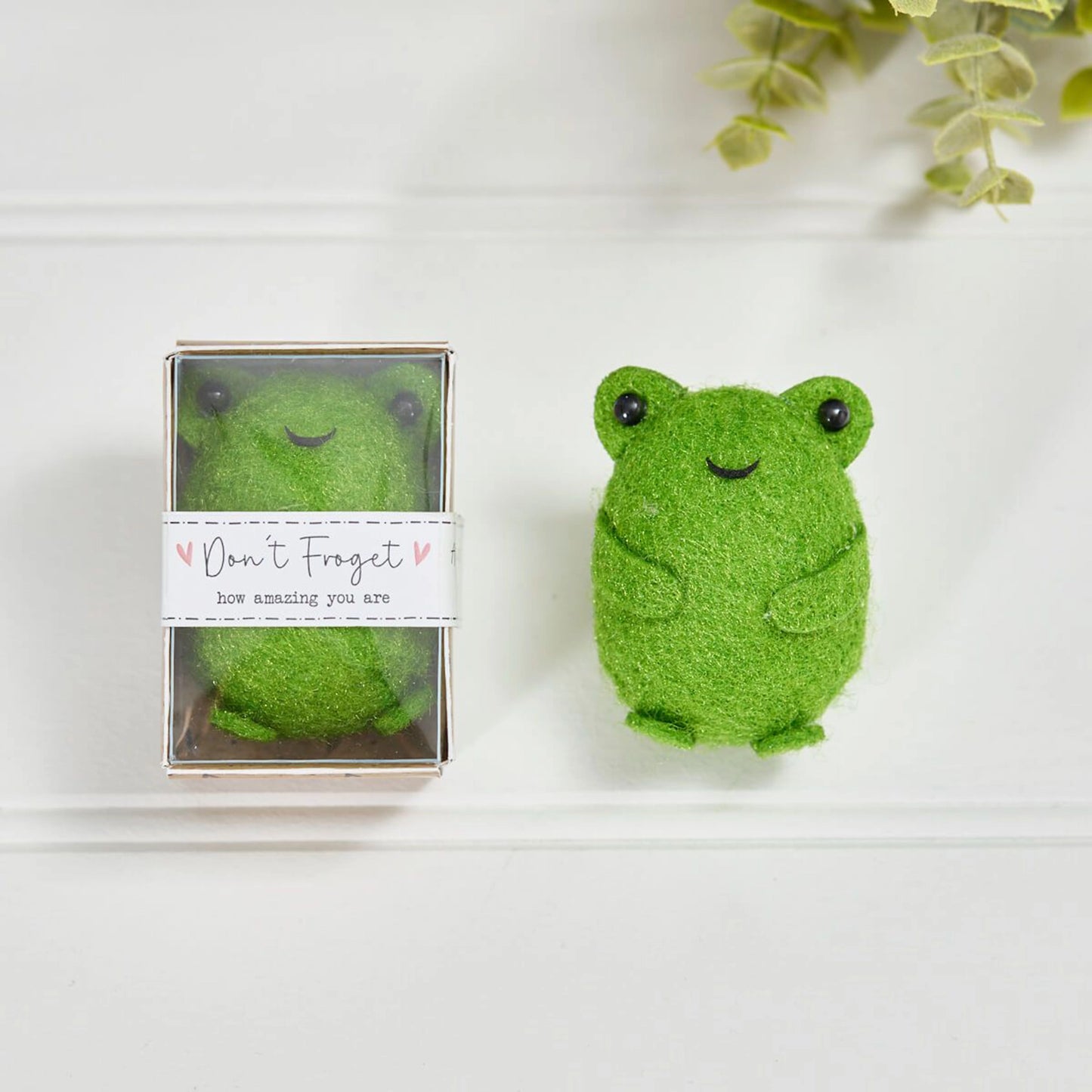 Felted frog keepsake