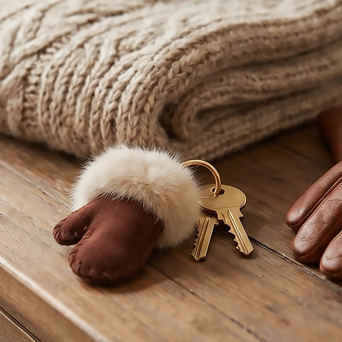 Keyrings | Sheepskin Style Mittens