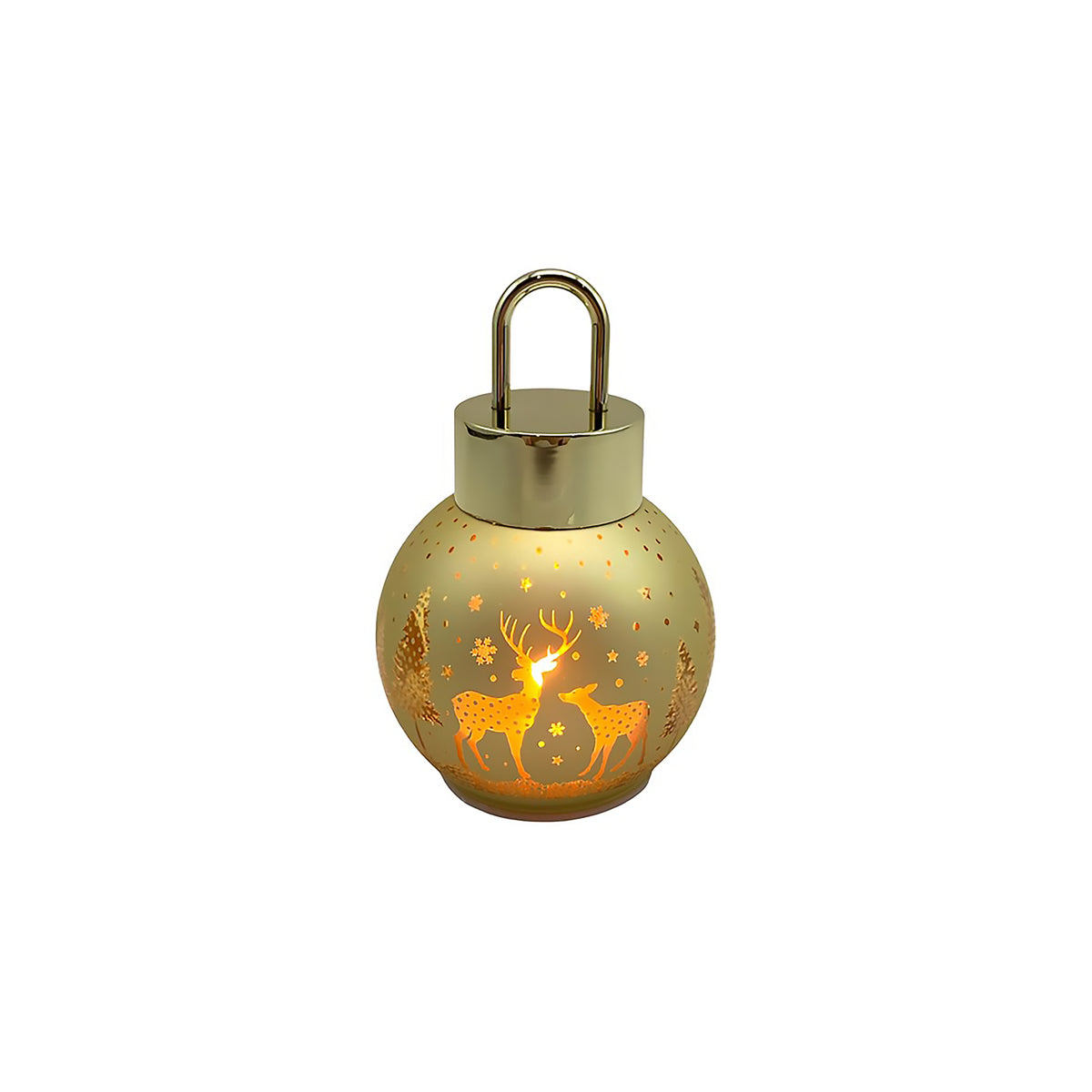 Christmas LED Bauble | Gold Reindeer