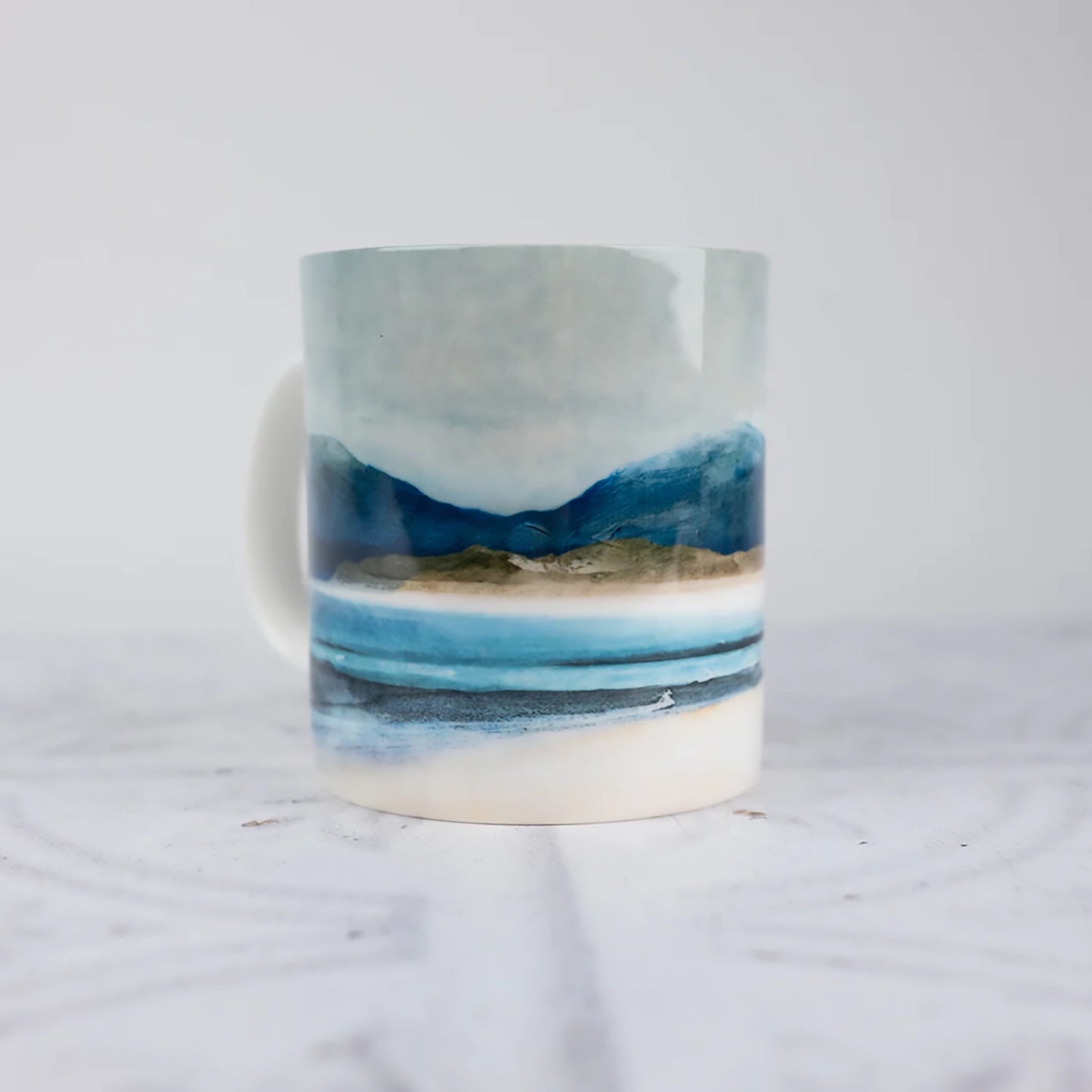 Bone China Mug Large | Winter Luskentyre Isle of Harris