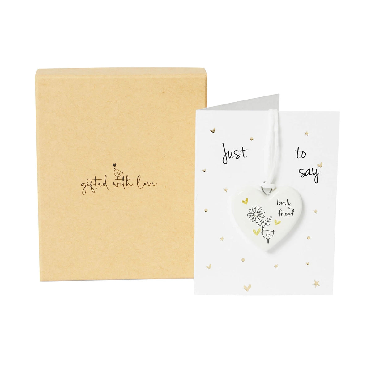Porcelain Heart Decoration | Lovely Friend