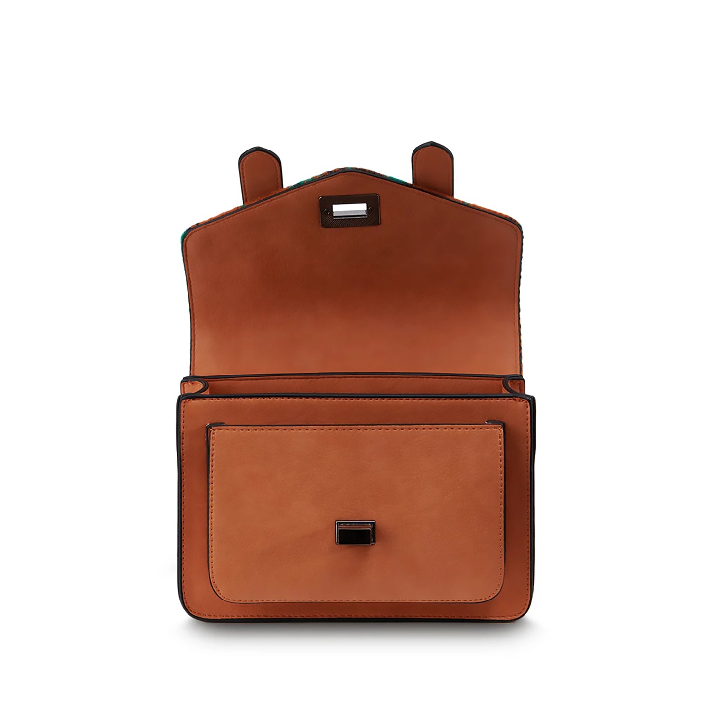 Tartan Mini Satchel | Chestnut & Blue