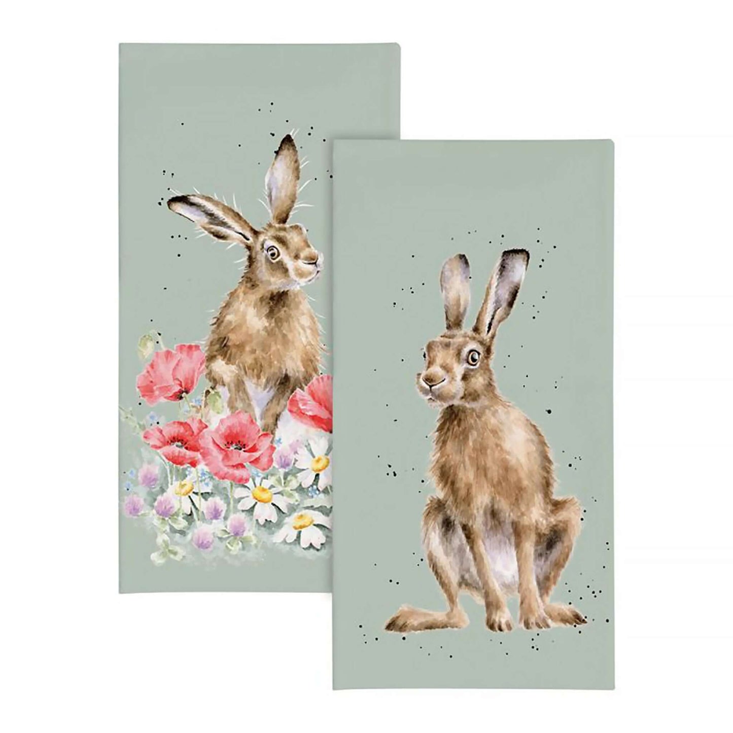 Hare design green pocket tissues