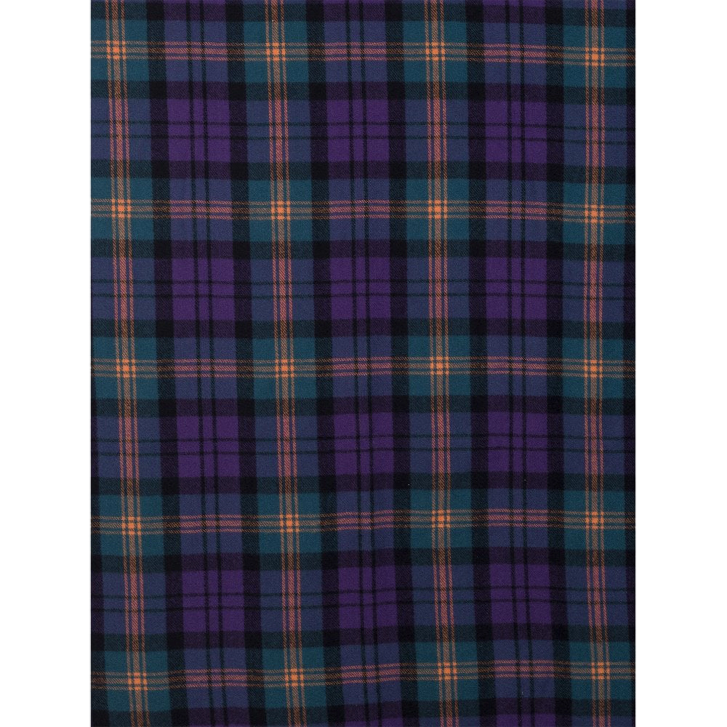 A purple and blue check scarf