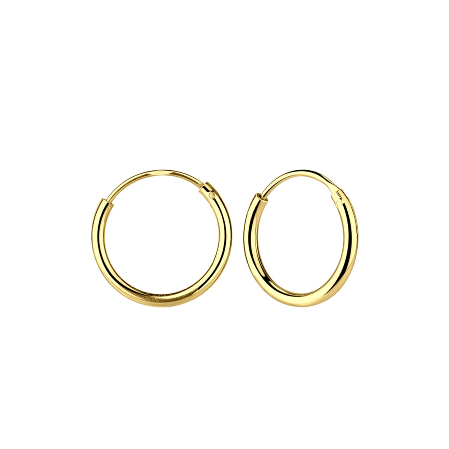 Simple pair of dainty gold hoop earrings