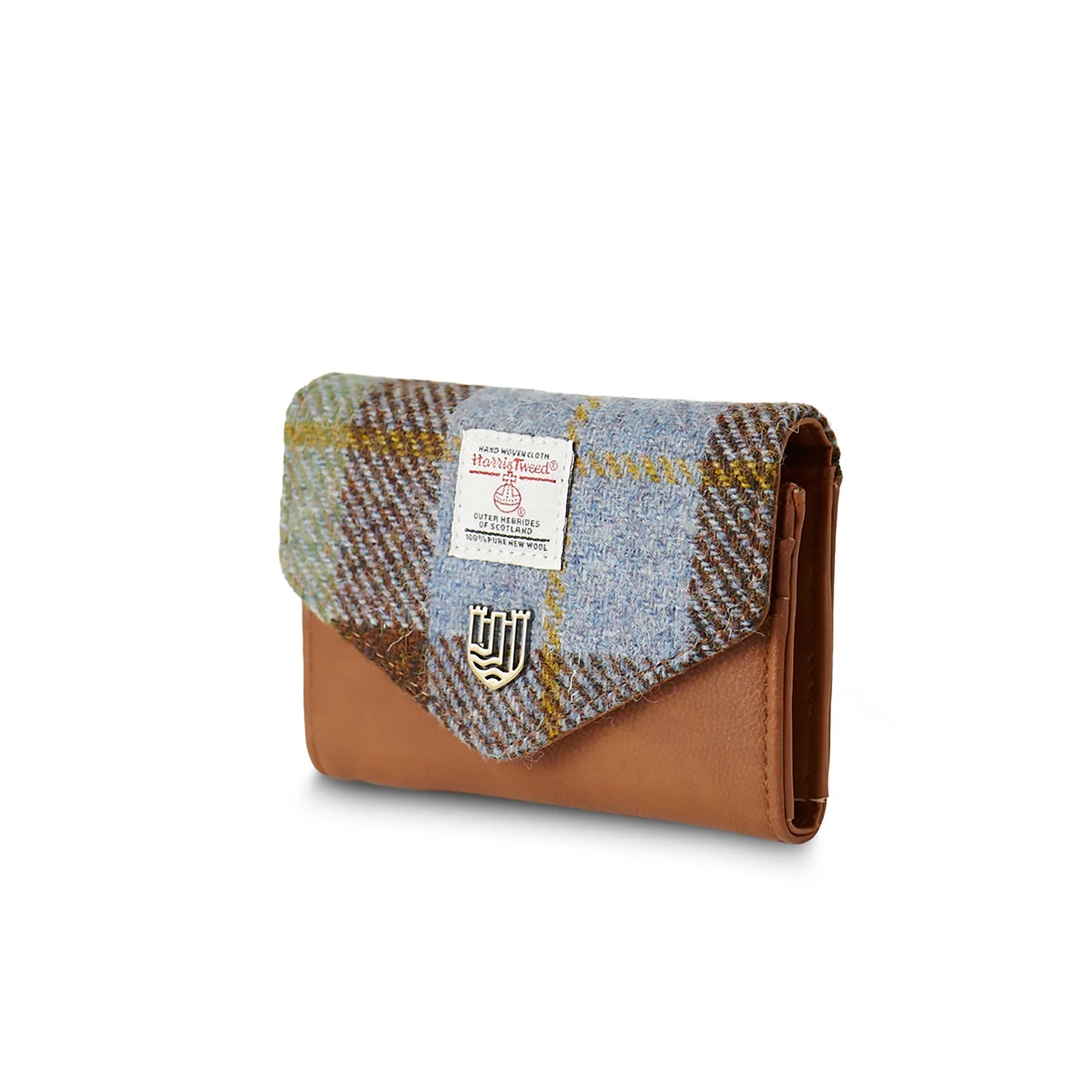Tartan Small Clasp Purse | Chestnut & Blue