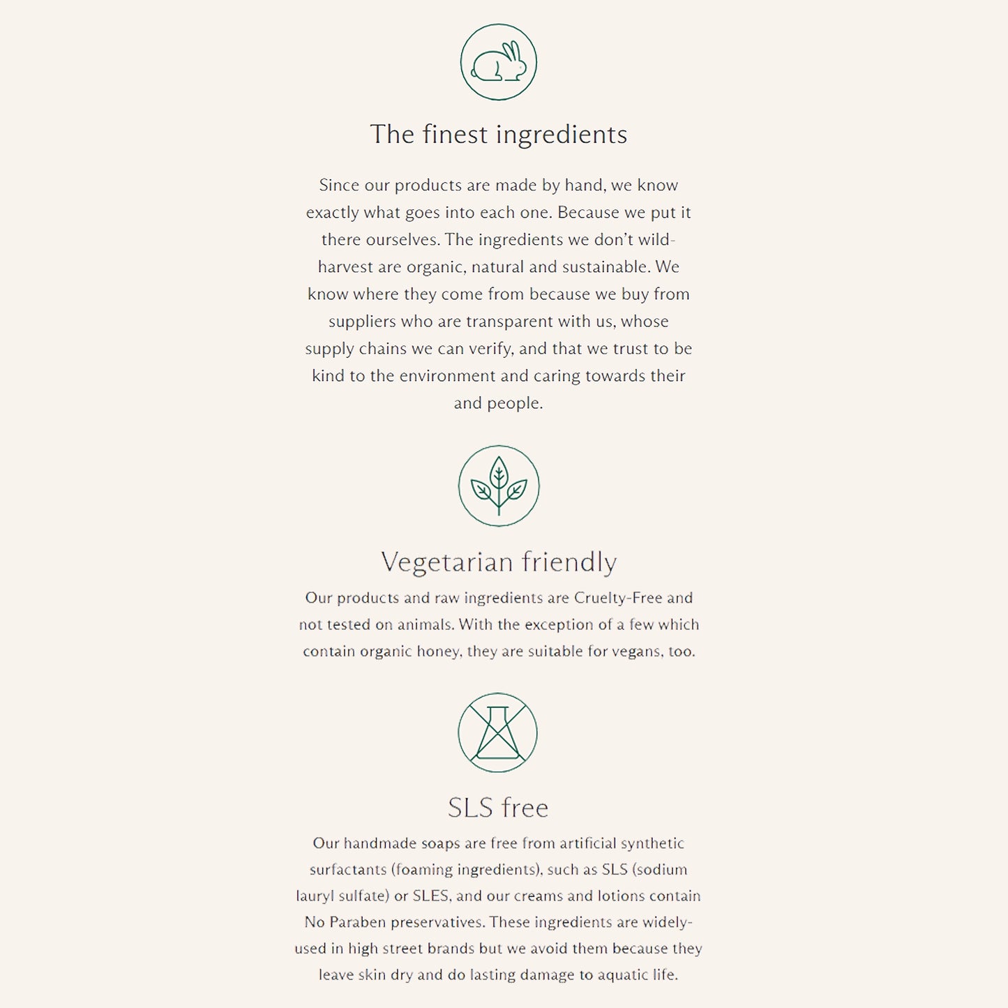 Highland Soap Company practices and promises