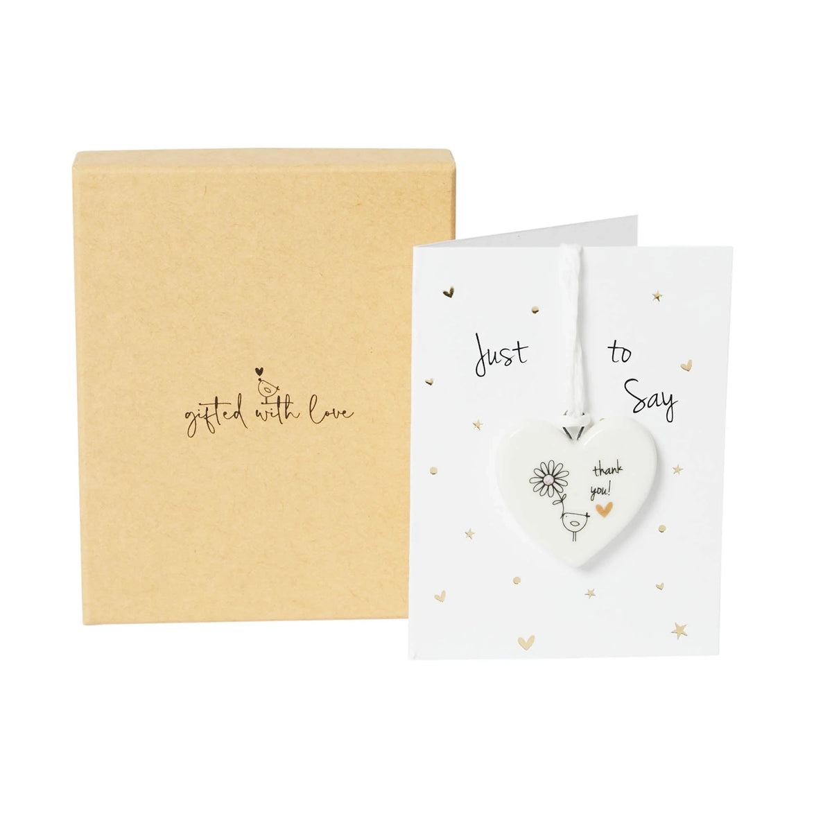 Porcelain Heart Decoration | Thank You