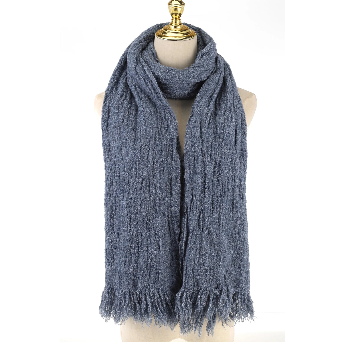 Textured Scarf | Denim