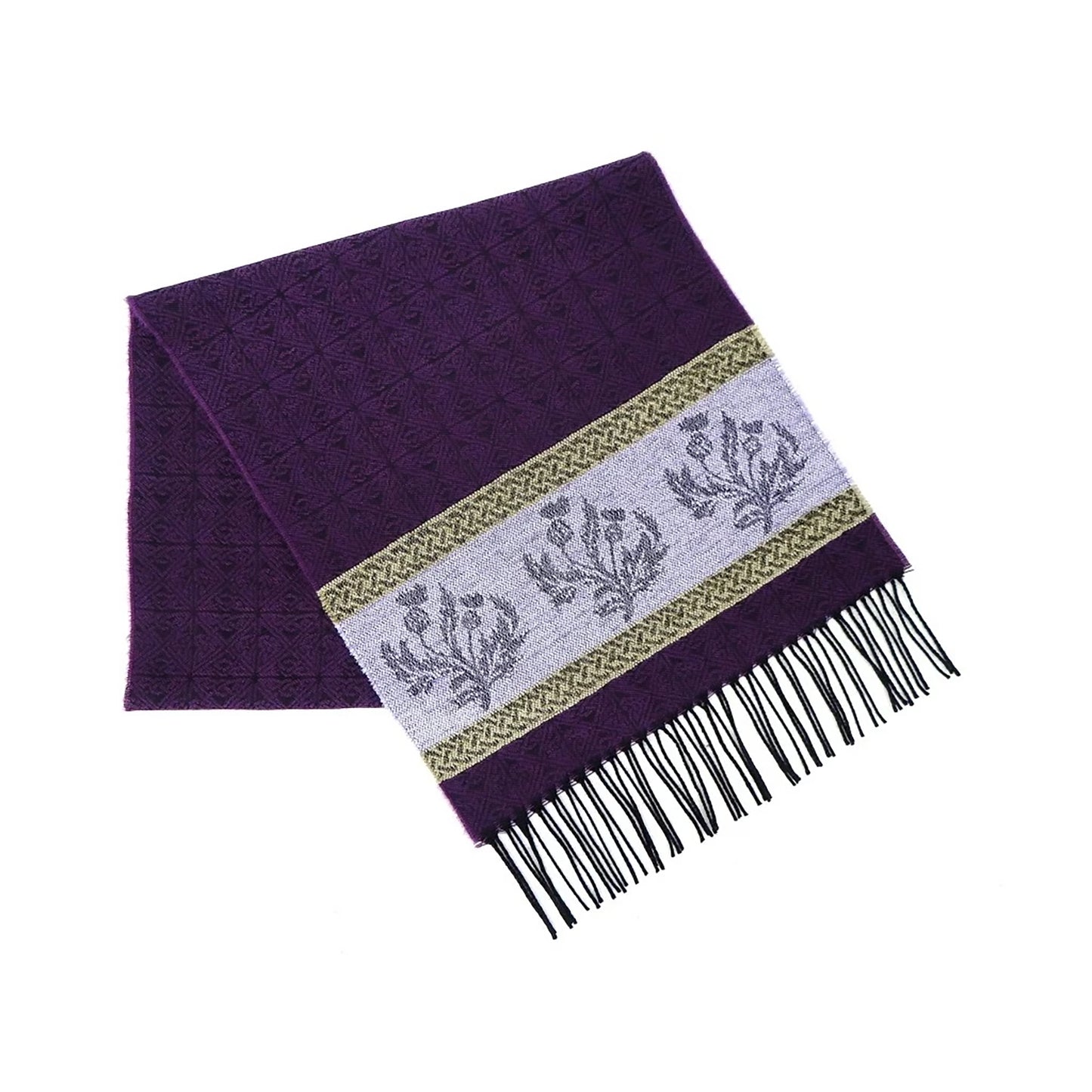 Celtic Thistle Scarf | Purple