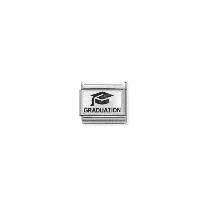 Graduation Hat Charm - Silver