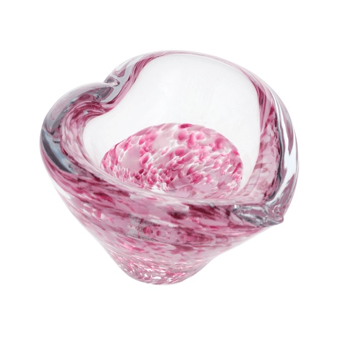 Glass Paperweights | Mini Ruby Heart Bowl