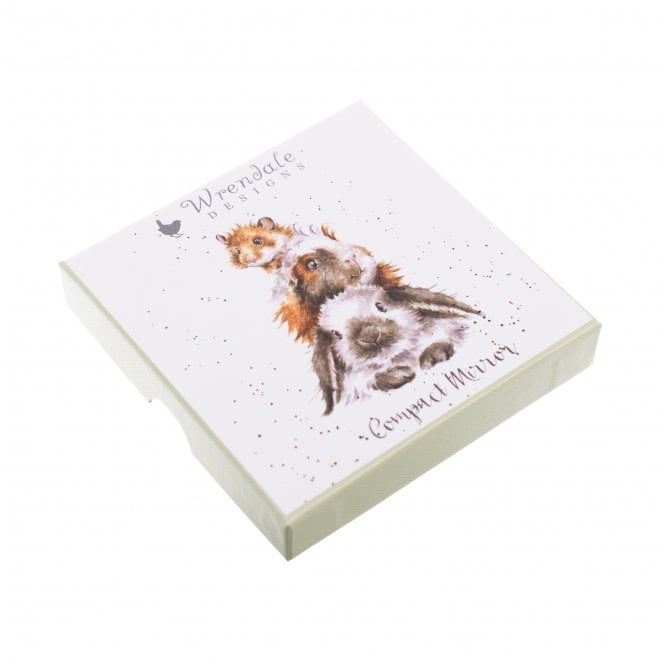 Piggy In The Middle Square Pocket Mirror