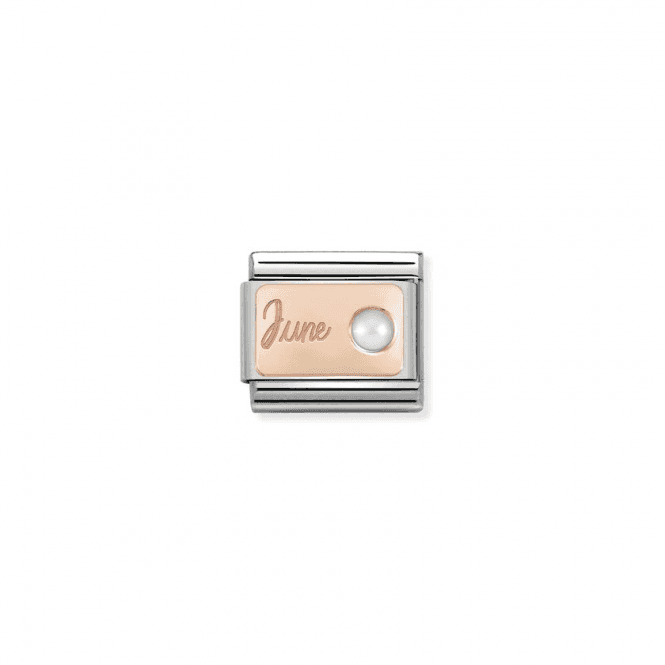 June Birthstone 9k Rose Gold Charm