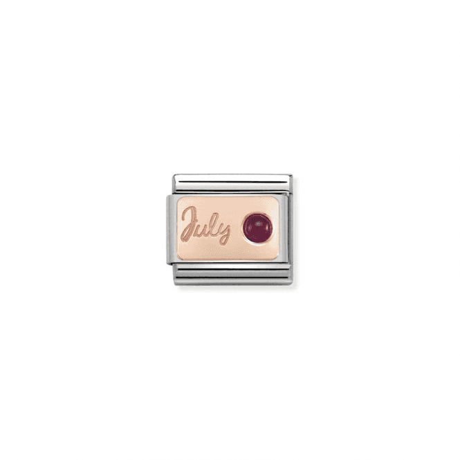July Birthstone 9k Rose Gold Charm
