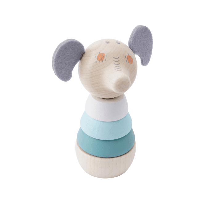 Wooden Elephant Stacking Toy