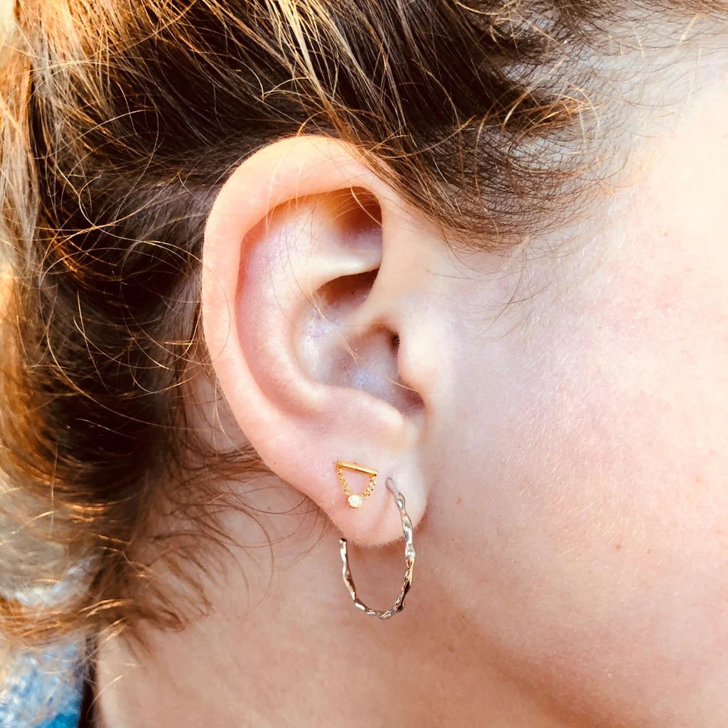 Hula hoop earrings gold on sale