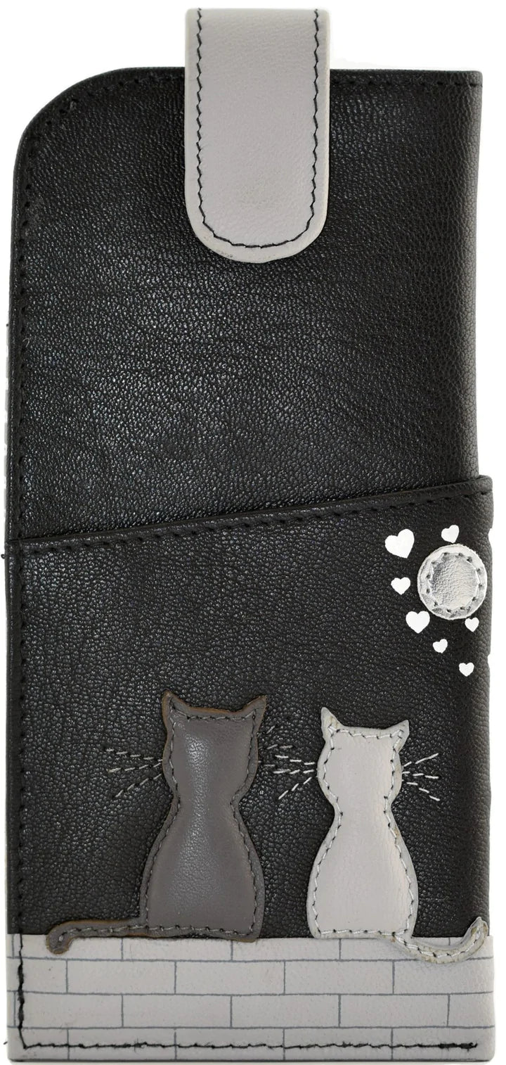 Midnight Cats Glasses Case Black