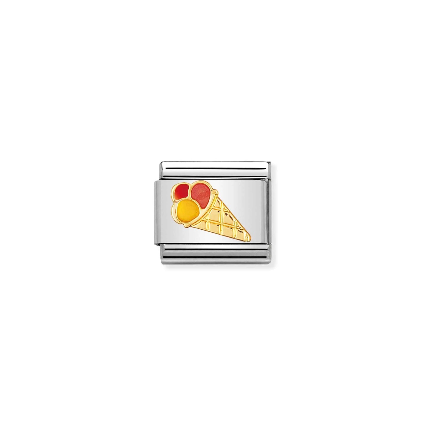 Ice Cream Link | 18k Gold & Enamel