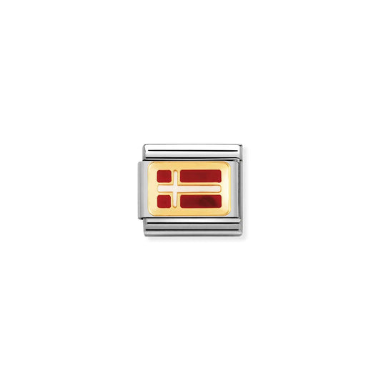 Denmark Flag | 18K Gold & Enamel