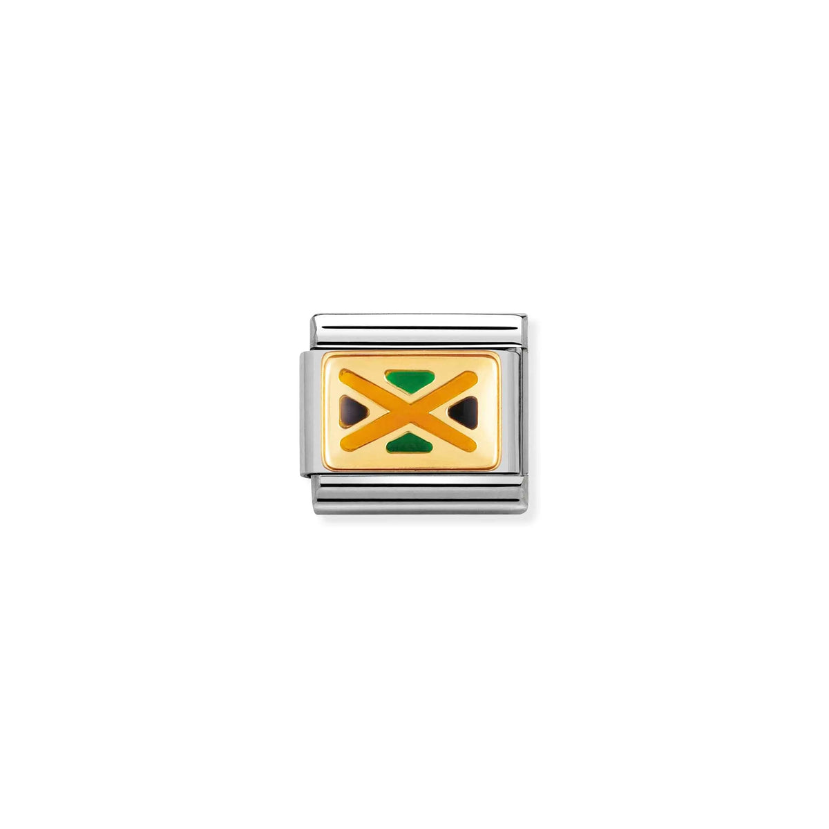 Jamaica Flag | 18K Gold & Enamel
