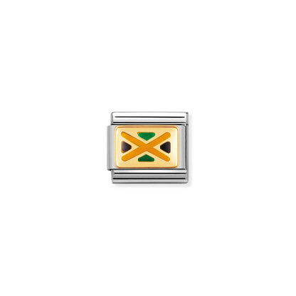 Jamaica Flag | 18K Gold & Enamel