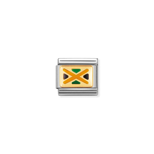 Jamaica Flag | 18K Gold & Enamel