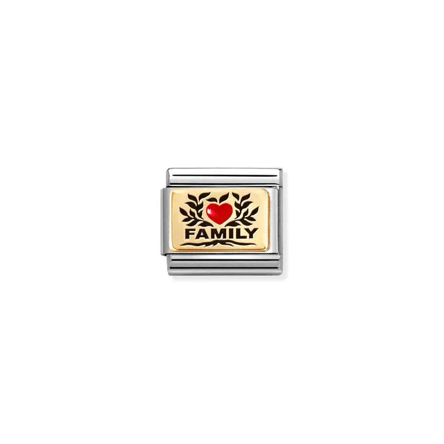 Family Red Heart - 18k gold & enamel