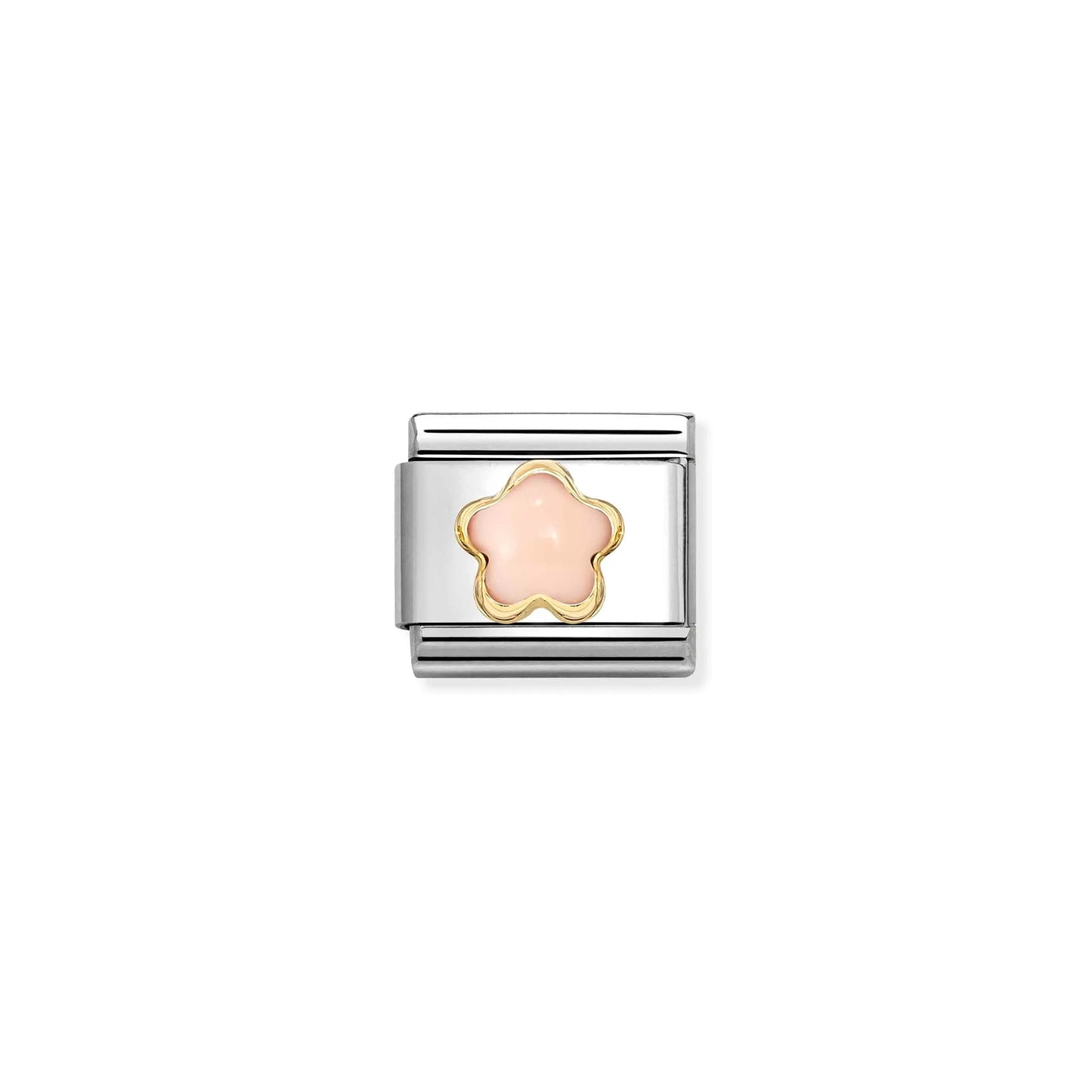 Pink Flower Coral Link | 18K Gold