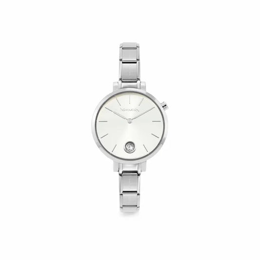 Round Silver & CZ | Composable Watch