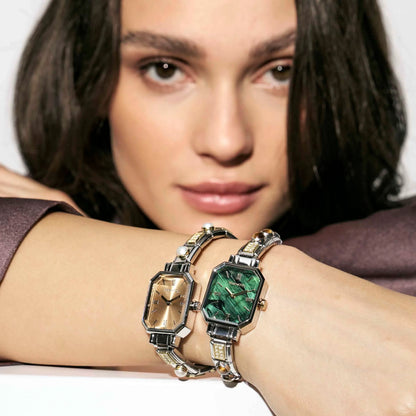 Paris Rectangle Green Malachite | Composable® Watch