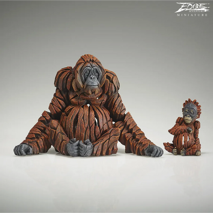 Miniature Orangutan and Baby Figure | Sculpture