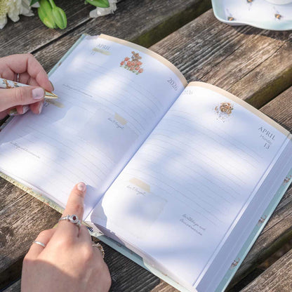 Illustrated 2026 desk diary with fully illustrated pages lifestyle