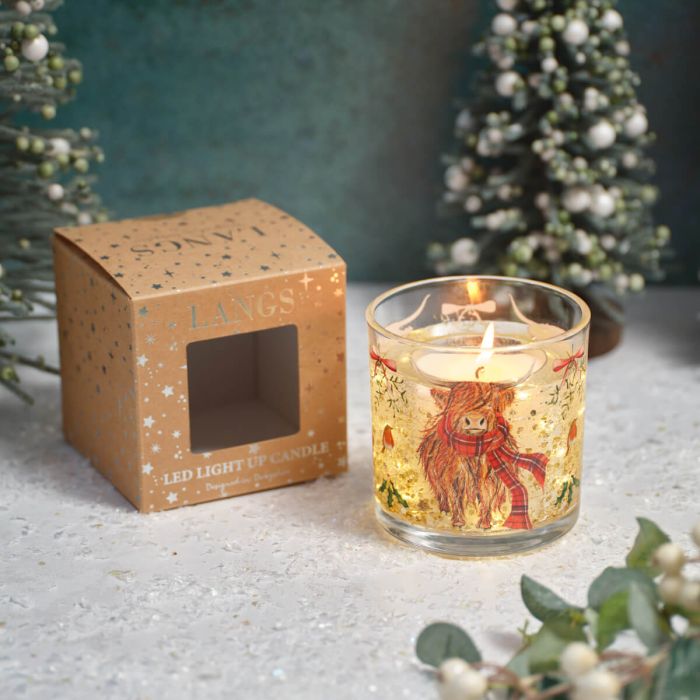 Christmas Candle | Highland Cow Gel LED Candle